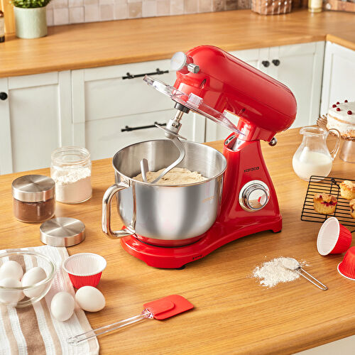 Karaca Powercast Chef Döküm Stand Mikser Red Mutfak Şefi 1800W 6,2 Lt Karaca Powercast Chef Döküm Stand Mikser Red Mutfak Şefi 1800W 6,2 Lt