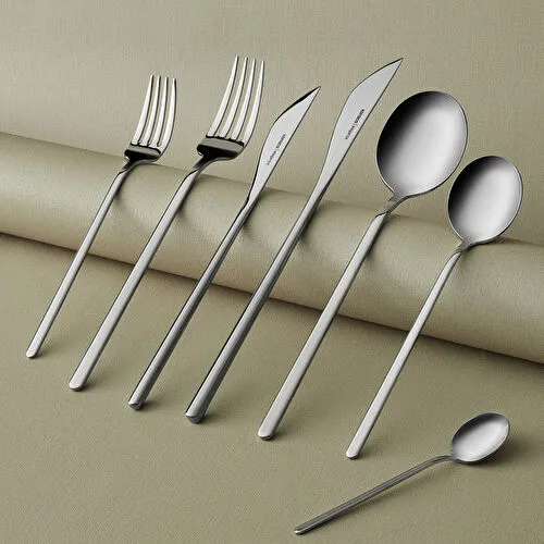 Karaca Elegance Focus Platin 12 Kişilik 84 Parça Çatal Kaşık Bıçak Takımı