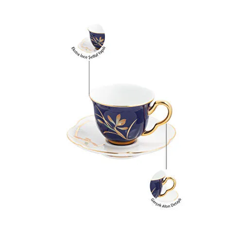 İstanbul Porselen Berin 2 Kişilik Kahve Fincan Takımı Kobalt 90 ml İstanbul Porselen Berin 2 Kişilik Kahve Fincan Takımı Kobalt 90 ml