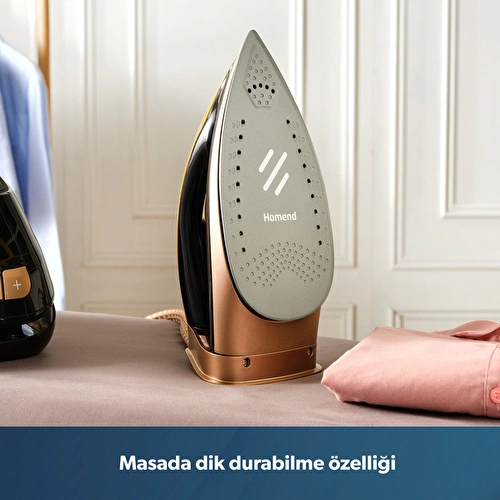 Homend Jetsteam 1175H Buhar Kazanlı Ütü Siyah Gold