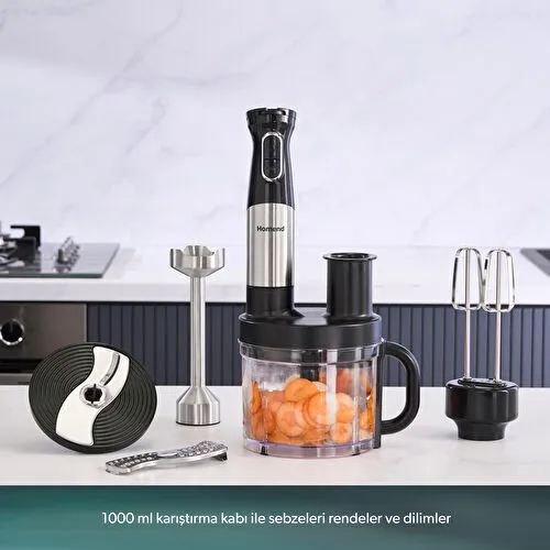 Homend Functionall 2848H Mutfak Robotu 1500W Inox