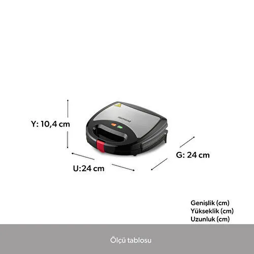 Homend Toastbuster 1325H Çıkarılabilir Tost Plakalı Waffle Makinesi