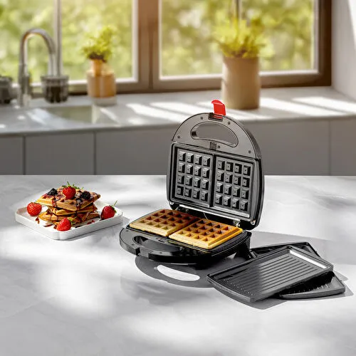 Homend Toastbuster 1325H Çıkarılabilir Tost Plakalı Waffle Makinesi