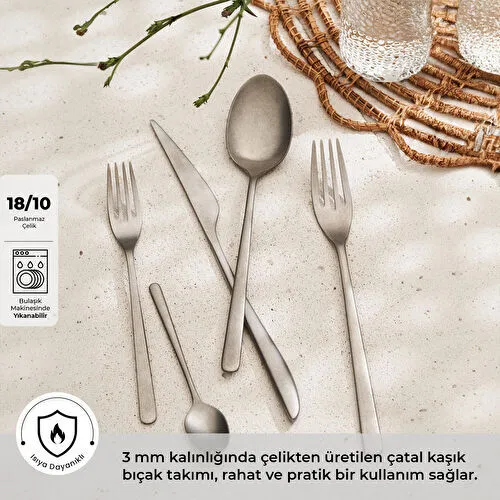 Emsan Bello Vintage 30 Parça 6 Kişilik Çatal Kaşık Bıçak Takımı