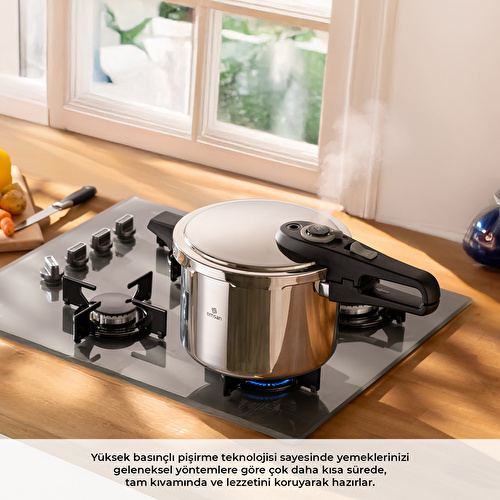 Emsan Fast Cooker Çift Emniyetli Düdüklü Tencere 4 +6 Lt