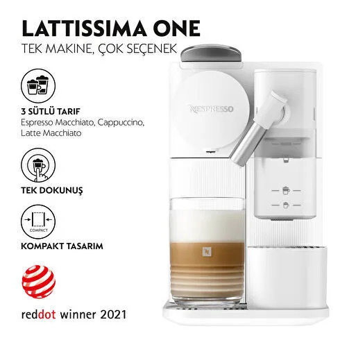 Nespresso F121 Latissima One Süt Çözümlü Kahve Makinesi Beyaz