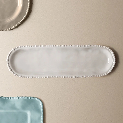 Baci Milano Joke Table Kitchen Melamin Oval Servis Tabağı 13 cm x 44 cm Kahverengi