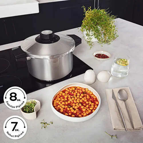 Karaca Quick and Safe İndüksiyon Tabanlı Düdüklü Tencere Seti 4+6 Lt