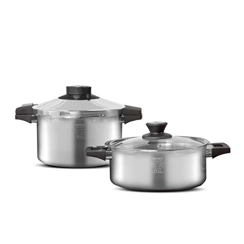 Karaca Quick and Safe İndüksiyon Tabanlı Düdüklü Tencere Seti 6+8 Lt