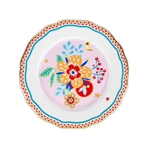 Baci Milano Mamma Mia Karanfil Desenli Pasta Tabağı 22 cm