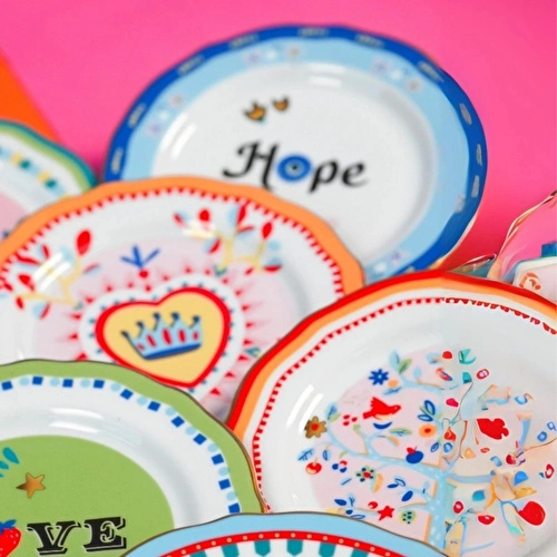 Baci Milano Mamma Mia Hope Yazılı Pasta Tabağı 16 cm