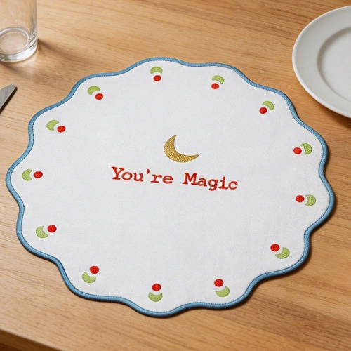 Baci Milano Mamma Mia You’re Magic İşlemeli Amerikan Servisi 40 cm Mavi