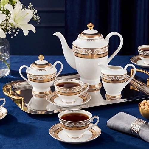 Weimar Carla Of Bavaria 15 Parça Çay Seti Siyah