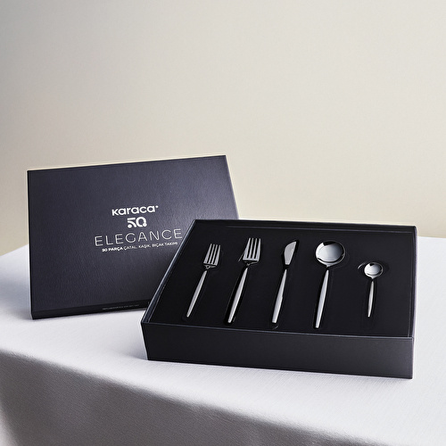 Karaca Orion 30 Parça 6 Kişilik Çatal Kaşık Bıçak Takımı Black Karaca Orion 30 Parça 6 Kişilik Çatal Kaşık Bıçak Takımı Black