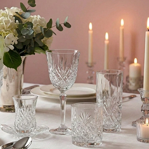 RCR Melodia Yüksek Kalite Cam 6'lı Kahve Yanı Bardak Seti 80 ml