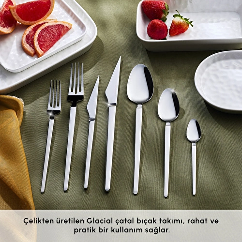 Karaca Elegance Glacial Platin 12 Kişilik 84 Parça Çatal Kaşık Bıçak Takımı Karaca Elegance Glacial Platin 12 Kişilik 84 Parça Çatal Kaşık Bıçak Takımı