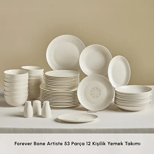 Karaca Forever Bone Artiste 53 Parça 12 Kişilik Yemek Takımı Karaca Forever Bone Artiste 53 Parça 12 Kişilik Yemek Takımı