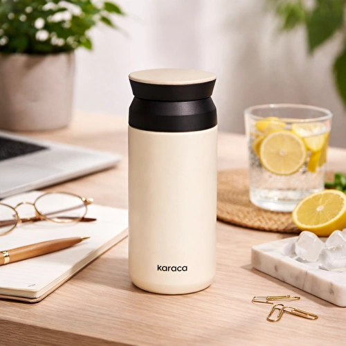 Karaca Rainbow Çelik Sızdırmaz Termos Krem 350 ml