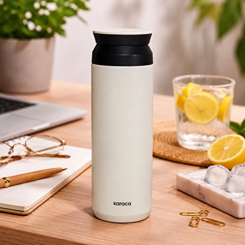 Karaca Rainbow Çelik Sızdırmaz Termos Krem 500 ml
