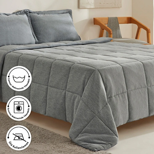 Karaca Home Benji Çift Kişilik Modal Comfort Set İndigo Karaca Home Benji Çift Kişilik Modal Comfort Set İndigo