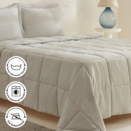 Karaca Home Benji Çift Kişilik Modal Comfort Set Açık Gri Karaca Home Benji Çift Kişilik Modal Comfort Set Açık Gri