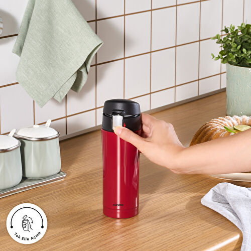 Karaca Pluton Çelik Sızdırmaz Termos Kırmızı 350 ml Karaca Pluton Çelik Sızdırmaz Termos Kırmızı 350 ml