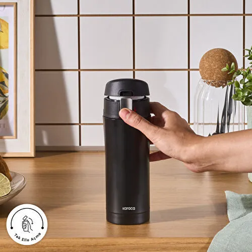 Karaca Pluton Çelik Sızdırmaz Termos Siyah 350 ml Karaca Pluton Çelik Sızdırmaz Termos Siyah 350 ml