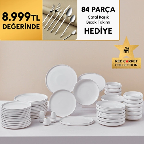 Karaca Red Carpet Collection Stream Bone Sunset 53 Parça 12 Kişilik Yemek Takımı Platin