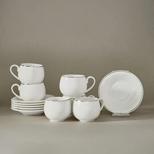 Karaca Adile 6 Kişilik Double kahve Fincan Takımı 130 ml