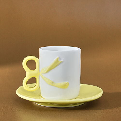 Karaca Ribbon 2 Kişilik Kahve Fincanı 110 ml Sarı