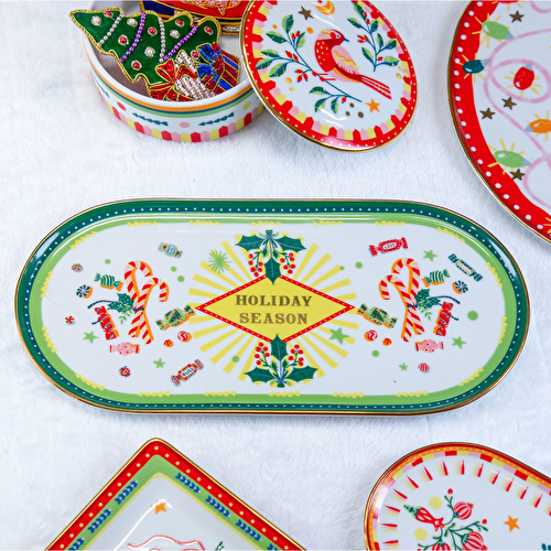 Baci Milano Mamma Mia Oval Tepsi Yeşil