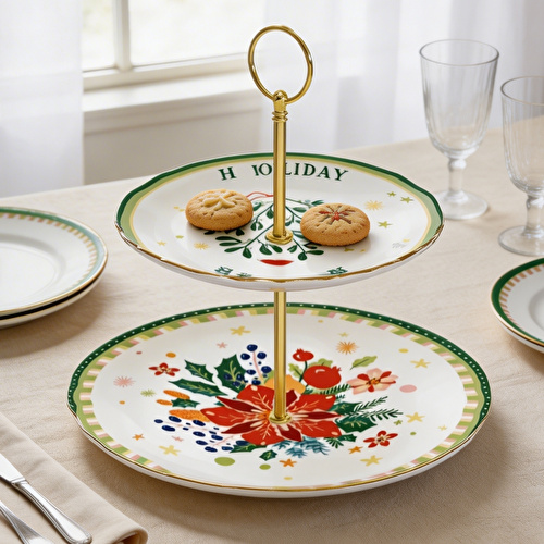 Baci Milano Mamma Mia 2 Katlı Kek Standı Yeşil Baci Milano Mamma Mia 2 Katlı Kek Standı Yeşil