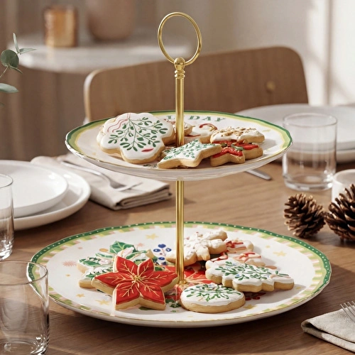 Baci Milano Mamma Mia 2 Katlı Kek Standı Yeşil Baci Milano Mamma Mia 2 Katlı Kek Standı Yeşil