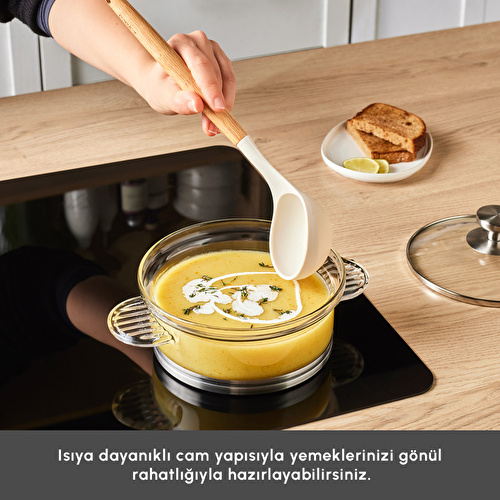 Karaca York Borosilikat Cam Tencere 16 cm