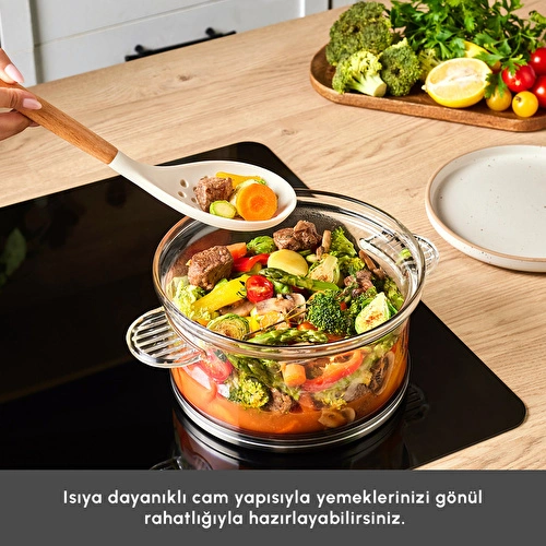 Karaca York Borosilikat Cam Tencere 20 cm