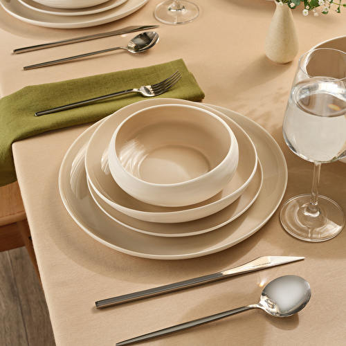 Karaca Earth Collection Clay 55 Parça 12 Kişilik Yemek Takımı Bej Karaca Earth Collection Clay 55 Parça 12 Kişilik Yemek Takımı Bej
