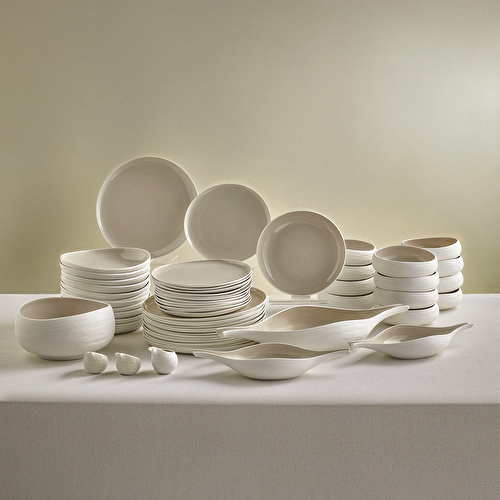 Karaca Earth Collection Clay 55 Parça 12 Kişilik Yemek Takımı Bej