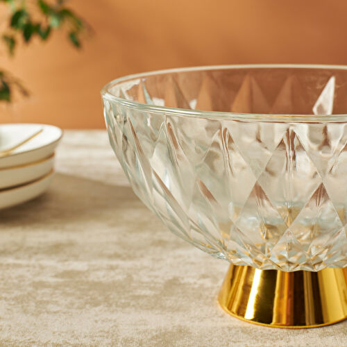 Karaca Home New Year Yılbaşı Samba Dekoratif Meyvelik 22,5x13,5 cm Gold