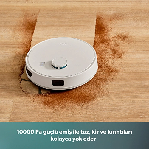 Homend Alex Laser Power 1289H Otomatik Boşaltım Sistemli Yeni Nesil Moplu Robot Süpürge Beyaz