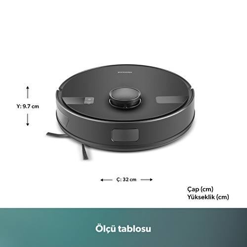 Homend Alex Laser 1291H Moplu ve Haritalamalı Akıllı 5 Kpa Robot Süpürge Siyah Homend Alex Laser 1291H Moplu ve Haritalamalı Akıllı 5 Kpa Robot Süpürge Siyah