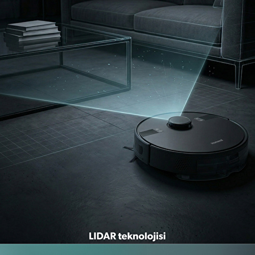 Homend Alex Laser 1291H Moplu ve Haritalamalı Akıllı 5 Kpa Robot Süpürge Siyah Homend Alex Laser 1291H Moplu ve Haritalamalı Akıllı 5 Kpa Robot Süpürge Siyah