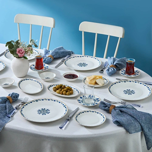 Karaca Forever Bone İznik 26 Parça 6 Kişilik Kahvaltı Takımı