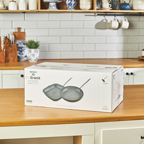 Karaca Biogranit Power-Inox Monet 2 Parça Tava Grill Set Siyah Karaca Biogranit Power-Inox Monet 2 Parça Tava Grill Set Siyah