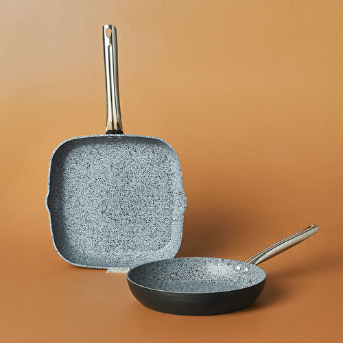 Karaca Biogranit Power-Inox Monet 2 Parça Tava Grill Set Siyah