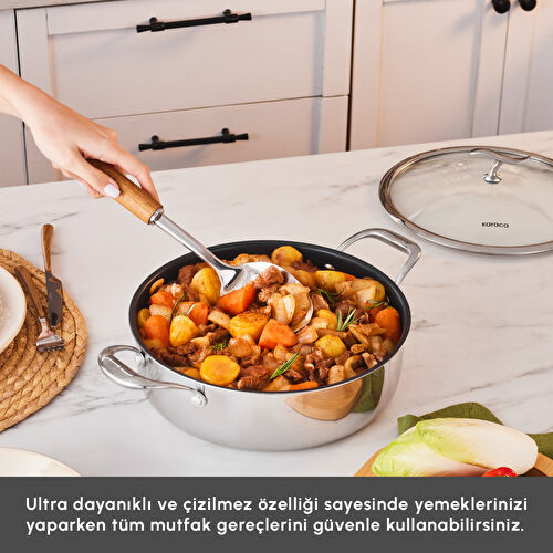 Karaca Plasma Steel 316+ 3Ply Karnıyarık Tencere 26 cm
