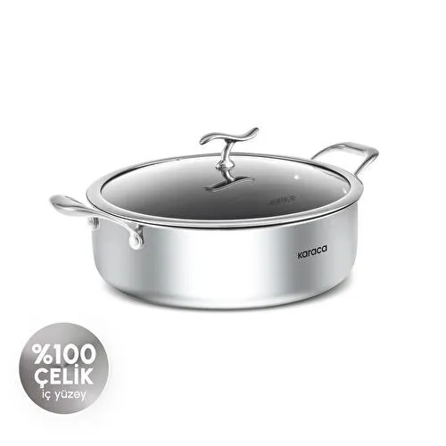 Karaca Plasma Steel 316+ 3Ply Karnıyarık Tencere 26 cm