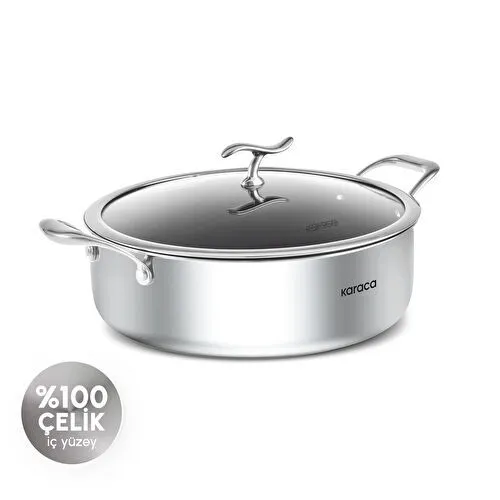Karaca Plasma Steel 316+ 3Ply Karnıyarık Tencere 28 cm