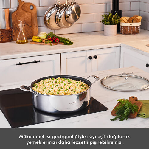 Karaca Plasma Steel 316+ 3Ply Karnıyarık Tencere 30 cm Karaca Plasma Steel 316+ 3Ply Karnıyarık Tencere 30 cm