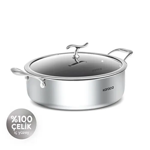 Karaca Plasma Steel 316+ 3Ply Karnıyarık Tencere 30 cm