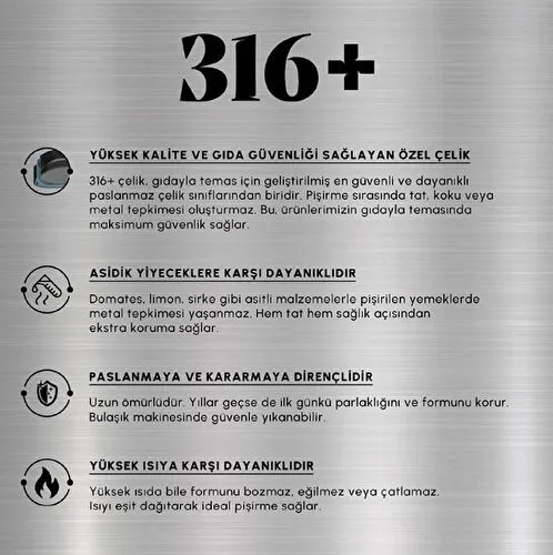 Karaca Plasma Steel 316+ 3Ply Sosluk 18 cm Karaca Plasma Steel 316+ 3Ply Sosluk 18 cm